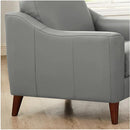 Hydeline Ersa Stationary Leather Match Chair Ersa Chair - Silver IMAGE 3