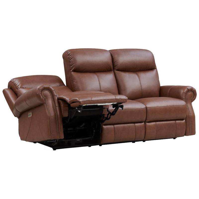 Amax Leather Royce Power Reclining Leather Match Sofa Royce Power Headrest Zero Gravity Reclining Sofa - Pecan IMAGE 2