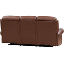 Amax Leather Royce Power Reclining Leather Match Sofa Royce Power Headrest Zero Gravity Reclining Sofa - Pecan IMAGE 3