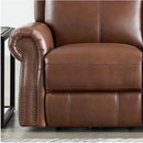  Amax Leather Royce Power Reclining Leather Match Loveseat Royce Power Headrest Zero Gravity Reclining Loveseat - Pecan IMAGE 3
