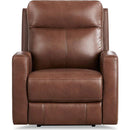 Amax Leather Vienna Power Leather Match Recliner Vienna Power Headrest Zero Gravity Recliner - Pecan IMAGE 1
