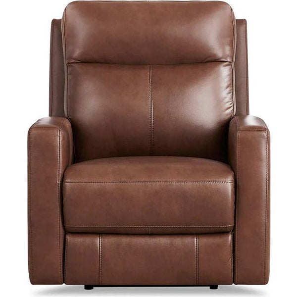 Amax Leather Vienna Power Leather Match Recliner Vienna Power Headrest Zero Gravity Recliner - Pecan IMAGE 1
