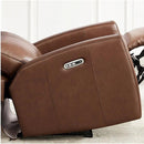 Amax Leather Vienna Power Leather Match Recliner Vienna Power Headrest Zero Gravity Recliner - Pecan IMAGE 2