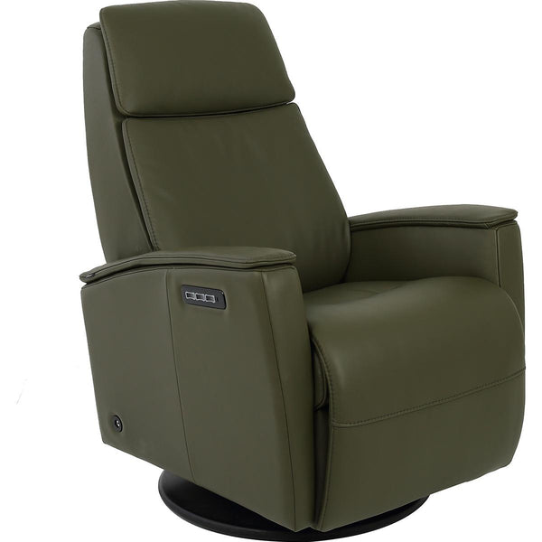 Fjords of Norway Recliners Power Crown Large Swivel Glider Recliner - Martini Olive IMAGE 1