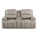 Amax Leather Westminter Power Reclining Leather Loveseat with Console 9851L 2382 IMAGE 1