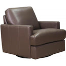 Amax Leather Chairs Swivel Georgia Swivel Leather Chair - Granite IMAGE 1