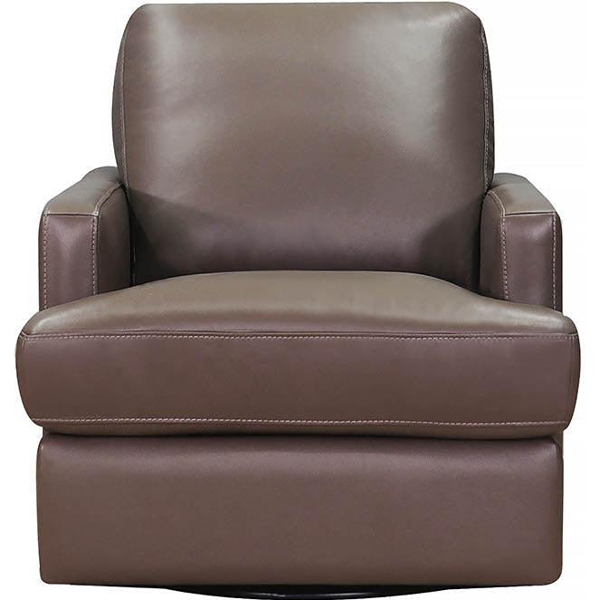 Amax Leather Chairs Swivel Georgia Swivel Leather Chair - Granite IMAGE 2