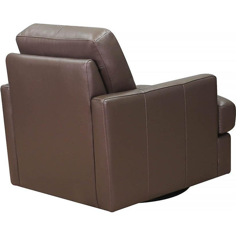 Amax Leather Chairs Swivel Georgia Swivel Leather Chair - Granite IMAGE 3