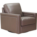 Amax Leather Chairs Swivel Alice Swivel Leather Chair - Granite Brown IMAGE 1