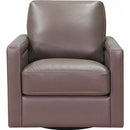 Amax Leather Chairs Swivel Alice Swivel Leather Chair - Granite Brown IMAGE 2