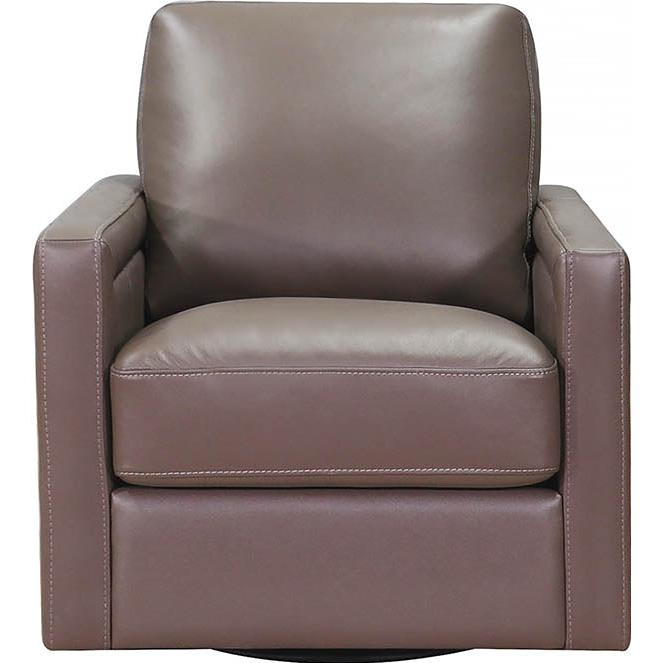 Amax Leather Chairs Swivel Alice Swivel Leather Chair - Granite Brown IMAGE 2