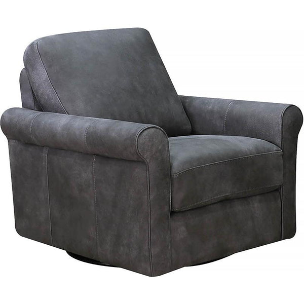 Amax Leather Chairs Swivel Brookfield Swivel Leather Chair - Grey IMAGE 1
