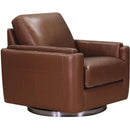 Amax Leather Chairs Swivel Elm Swivel Leather Chair - Pecan IMAGE 1