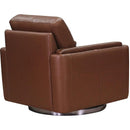 Amax Leather Chairs Swivel Elm Swivel Leather Chair - Pecan IMAGE 3