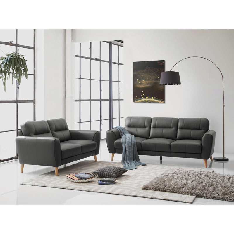  Minhas Furniture Sofas Stationary Media Sofa Anthracite IMAGE 2