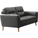  Minhas Furniture Loveseats Stationary Media Loveseat Anthracite IMAGE 1