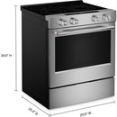  KitchenAid 30-inch Slide-in Electric Range with  Convection Cooking Modes YKSES530SPS IMAGE 14