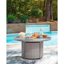  Signature Design by Ashley Half Moon Beach PCP418-776 Round Fire Pit Table IMAGE 5