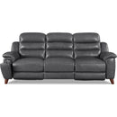  Amax Leather Dream Power Reclining Leather Match Sofa Dream Power Headrest Zero Gravity Reclining Sofa - Steel IMAGE 1
