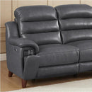  Amax Leather Dream Power Reclining Leather Match Sofa Dream Power Headrest Zero Gravity Reclining Sofa - Steel IMAGE 2