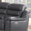  Amax Leather Dream Power Reclining Leather Match Sofa Dream Power Headrest Zero Gravity Reclining Sofa - Steel IMAGE 3
