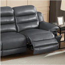  Amax Leather Dream Power Reclining Leather Match Sofa Dream Power Headrest Zero Gravity Reclining Sofa - Steel IMAGE 4