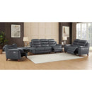  Amax Leather Dream Power Reclining Leather Match Sofa Dream Power Headrest Zero Gravity Reclining Sofa - Steel IMAGE 5