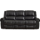  Amax Leather Marco Power Reclining Leather Match Sofa Marco Power Zero Gravity Reclining Sofa - Black IMAGE 1
