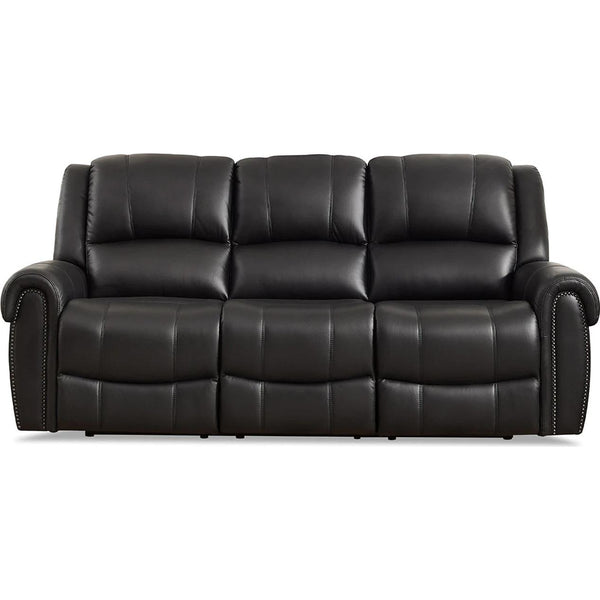 Amax Leather Marco Power Reclining Leather Match Sofa Marco Power Zero Gravity Reclining Sofa - Black IMAGE 1