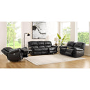  Amax Leather Marco Power Reclining Leather Match Sofa Marco Power Zero Gravity Reclining Sofa - Black IMAGE 3