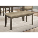  Monarch I 1379 44"L Bench - Grey/Brown Fabric Seat IMAGE 2