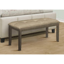  Monarch I 1379 44"L Bench - Grey/Brown Fabric Seat IMAGE 3
