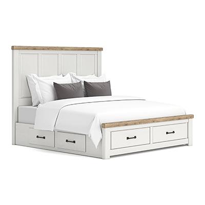 Signature Design by Ashley Savonport King Panel Bed with Storage B100-