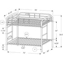  Dynamic Furniture Kids Beds Bunk Bed 813-394 Twin/Twin Bunkbed Black IMAGE 2