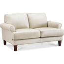  Amax Leather Dawn Stationary Leather Match Loveseat Dawn Loveseat - Vanilla IMAGE 2