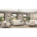  Amax Leather Dawn Stationary Leather Match Loveseat Dawn Loveseat - Vanilla IMAGE 3