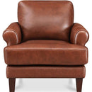  Hydeline Dawn Stationary Leather Match Chair Dawn Chair - Brandy IMAGE 1