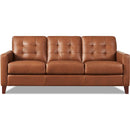  Amax Leather Aiden Stationary Leather Match Sofa Aiden Sofa - Nutmeg IMAGE 1