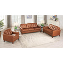  Amax Leather Aiden Stationary Leather Match Sofa Aiden Sofa - Nutmeg IMAGE 3