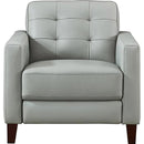  Hydeline Aiden Stationary Leather Match Chair Aiden Chair - Silver IMAGE 1