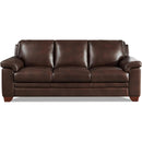  Amax Leather Magnum Stationary Leather Match Sofa Magnum Sofa - Chestnut IMAGE 1