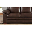  Amax Leather Magnum Stationary Leather Match Sofa Magnum Sofa - Chestnut IMAGE 2