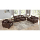  Amax Leather Magnum Stationary Leather Match Sofa Magnum Sofa - Chestnut IMAGE 5