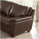  Amax Leather Magnum Stationary Leather Match Loveseat Magnum Loveseat - Chestnut IMAGE 2