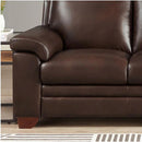  Amax Leather Magnum Stationary Leather Match Loveseat Magnum Loveseat - Chestnut IMAGE 4