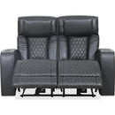  Primo International Colton Power Reclining Leather Match Loveseat Colton 73879 Power Reclining Loveseat - Black IMAGE 3