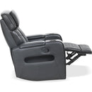  Primo International Colton Power Reclining Leather Match Loveseat Colton 73879 Power Reclining Loveseat - Black IMAGE 4