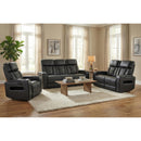  Primo International Colton Power Reclining Leather Match Loveseat Colton 73879 Power Reclining Loveseat - Black IMAGE 5