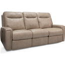 Decor-Rest Furniture Power Reclining Leather Sofa 8520-L Power Reclining Sofa with Headrest & Lumbar IMAGE 1