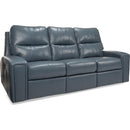  Decor-Rest Furniture Power Reclining Leather Sofa M38500PHL Power Reclining Sofa with Headrest & Lumbar IMAGE 1
